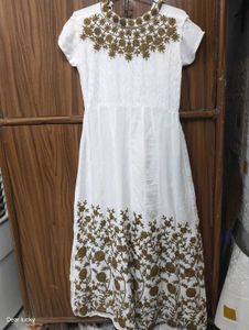 Elegant White Embroidered Dress