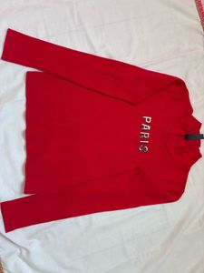 Red Paris Long Sleeve Top