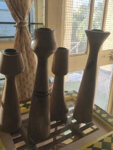 Wooden Candlestick Holders