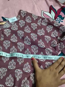 Mauve Printed Kurti Set