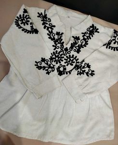 Linen cotton embroidered Tunic