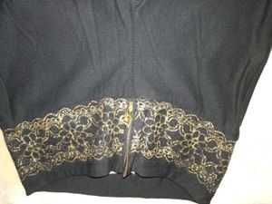 Black Pants with Gold Waist Detail