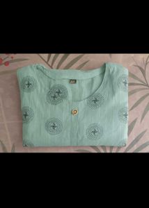 Mint Green Printed Kurti Dress