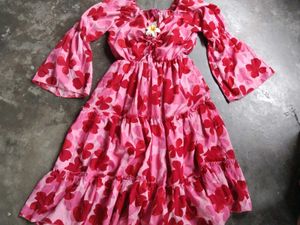 Floral Print Ruffle Dress