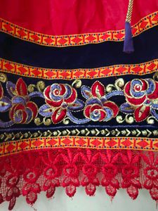 Embroidered Red Kurta