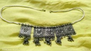 Oxidized Silver Choker