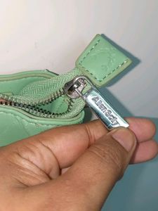 Allen Solly Light Green Tote Bag