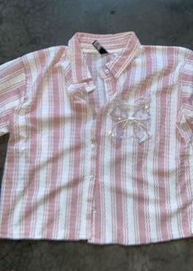 Striped Shirt with Bow