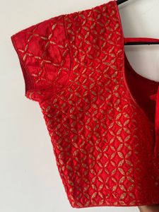 Red Embroidered Blouse