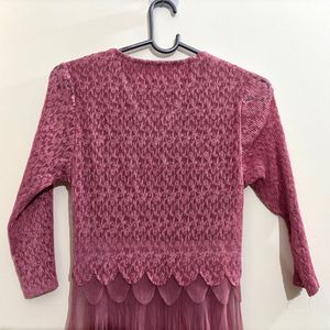Korean Dusty Rose Tulle Dress