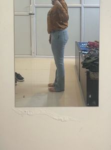 Lightly Washed Slightly Bootcut Denim Jeans