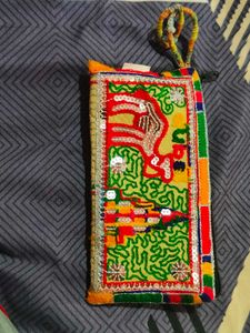 Colorful Embroidered Pouch