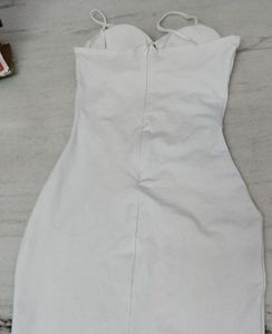 White Corset Midi Dress