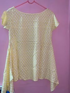 Yellow Printed tunic Top
