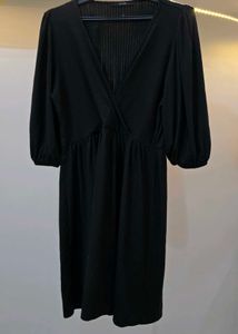 Elegant Black V-Neck Dress