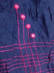 Embroidered Pink Kurta