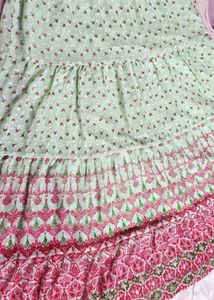 Summer Dress Green + Pink