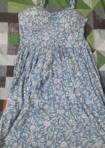 Brand New Padded Blue Summer Dress