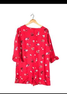 Floral Red Tunic