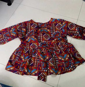 Vibrant Traditional Printed Kurti – Elegant &amp; Eye-