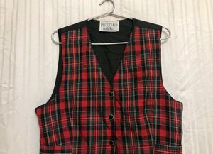 Petites Red Printed Waistcoat