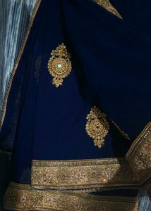 Elegant Navy Blue Saree
