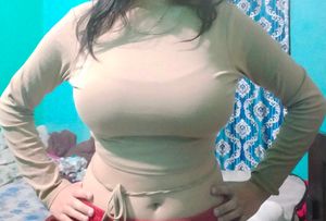 Tan Long Sleeve Tie Waist Top