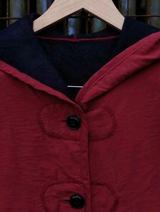 Red VIEVIE club reversible Hooded Jacket