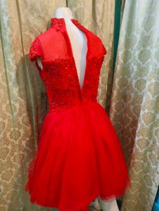 Red Lace Party Dress