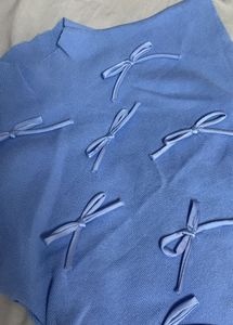 Light Blue Bow Top