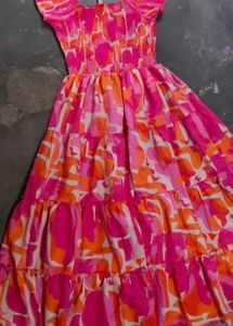 Bright Tiered Midi Dress