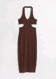 H&amp;M Ribbed Halter Neck Dress