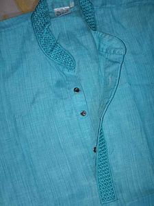 Sky Blue Cotton Kurta