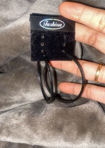 Big Black Hoops Earring