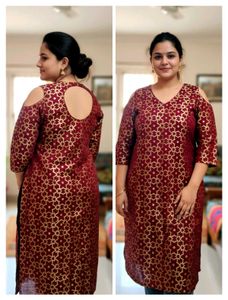 Elegant Maroon & Gold Kurta