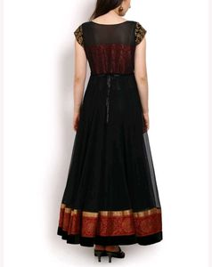 Black And Red Anarkali Dress