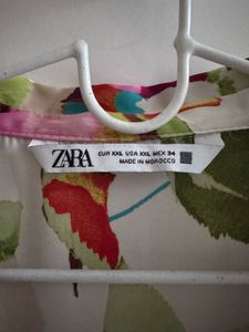 Zara Floral Print Button-Down Shirt