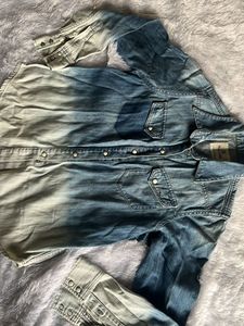 denim faded blue jacket
