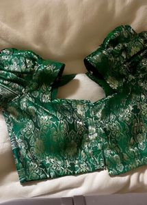 Emerald Green Banarasi Silk Saree