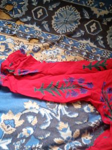 Feeling Red Floral Print Kurta