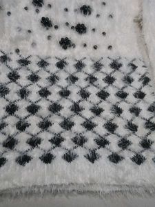 White Embellished Woolen Frock