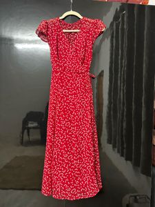 Wrap Around Red Dress