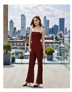 Chic Maroon Jumpsuit