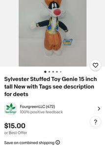 Sylvester Stuffed Toy Genie