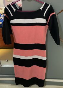 Striped Bodycon Midi Dress
