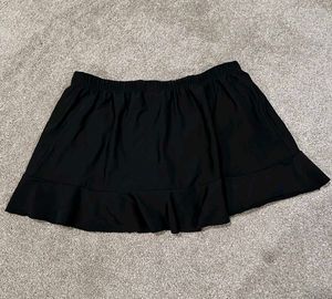 Aqua Green Black Swim Skirt