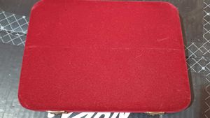 Vintage Red Velvet Jewelry Box