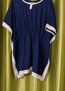Lavish Navy Blue Kaftan Top!! Freesize