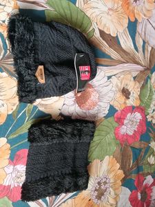 Black Scarf & Beanie Set