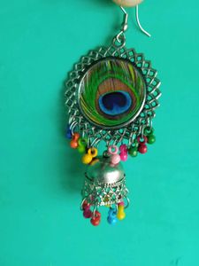 Peacock Jhumka Earrings